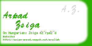 arpad zsiga business card